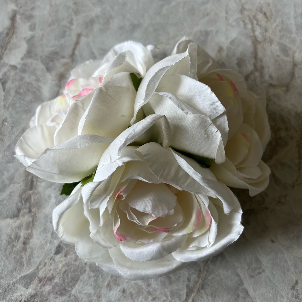 Large White Pinup Hair Flower Clip